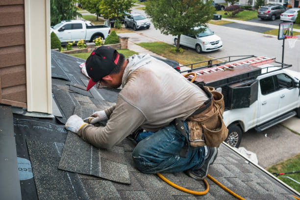 Professional Storm Damage Roof Repair technician working in Leesburg, FL